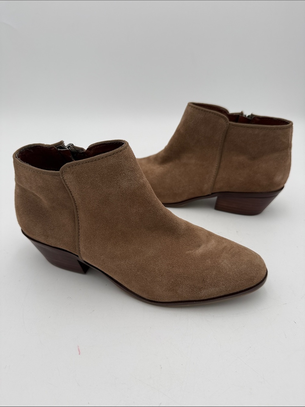 Apri Italy  Brown Suede Ankle Boots women 7M Side Zip casual festival retro Y2K